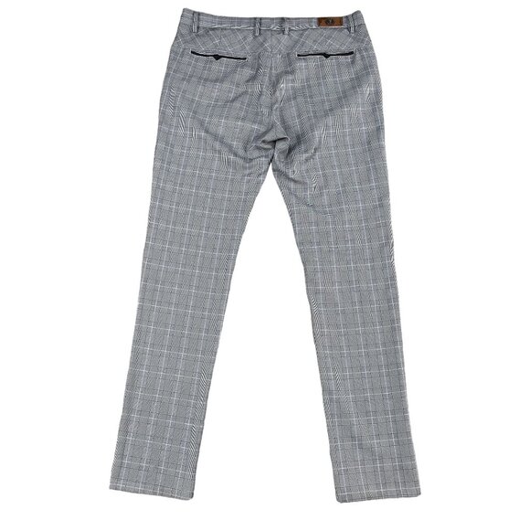 Lanzzino Gray Checkered Men' dress pants size 34x34 - Picture 2 of 10
